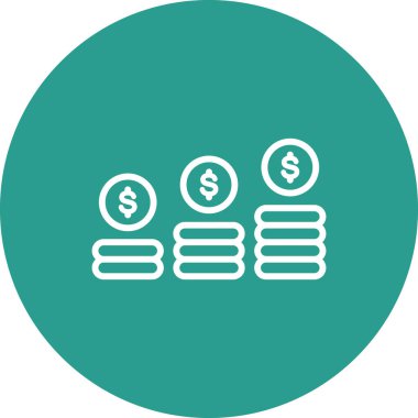 Gelir, büyüme, gelir ikonu vektör imajı. Finans ve Para için de kullanılabilir. Web uygulamalarında, mobil uygulamalarda ve yazdırma ortamlarında kullanılabilir.