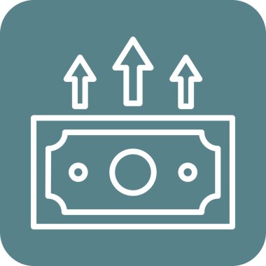 Gelir, gelir, kar ikonu vektör imajı. Finans ve Para için de kullanılabilir. Web uygulamalarında, mobil uygulamalarda ve yazdırma ortamlarında kullanılabilir.