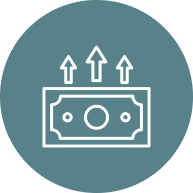 Gelir, gelir, kar ikonu vektör imajı. Finans ve Para için de kullanılabilir. Web uygulamalarında, mobil uygulamalarda ve yazdırma ortamlarında kullanılabilir.