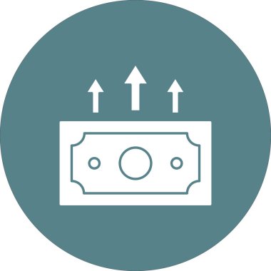 Gelir, gelir, kar ikonu vektör imajı. Finans ve Para için de kullanılabilir. Web uygulamalarında, mobil uygulamalarda ve yazdırma ortamlarında kullanılabilir.