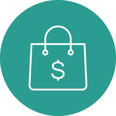 Hediye, dükkan, alışveriş poşeti ikonu vektör görüntüsü. Finans ve Para için de kullanılabilir. Web uygulamalarında, mobil uygulamalarda ve yazdırma ortamlarında kullanılabilir.