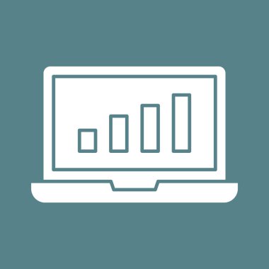 Büyüme, grafik, ilerleme ikonu vektör görüntüsü. Finans ve Para için de kullanılabilir. Web uygulamalarında, mobil uygulamalarda ve yazdırma ortamlarında kullanılabilir.