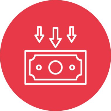 Kayıp, gelir, ikon vektör imajını azalt. Finans ve Para için de kullanılabilir. Web uygulamalarında, mobil uygulamalarda ve yazdırma ortamlarında kullanılabilir.