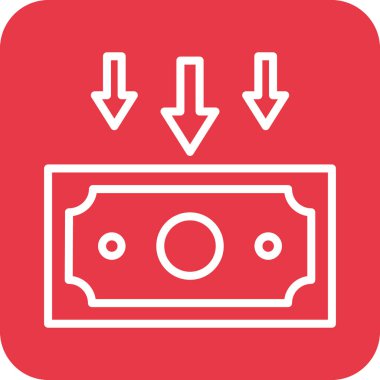 Kayıp, gelir, ikon vektör imajını azalt. Finans ve Para için de kullanılabilir. Web uygulamalarında, mobil uygulamalarda ve yazdırma ortamlarında kullanılabilir.