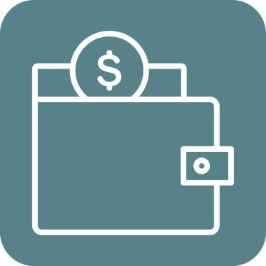 Cüzdan, para, para ikonu vektör görüntüsü. Finans ve Para için de kullanılabilir. Web uygulamalarında, mobil uygulamalarda ve yazdırma ortamlarında kullanılabilir.