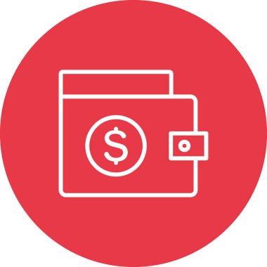 Cüzdan, para, çanta ikonu vektör görüntüsü. Finans ve Para için de kullanılabilir. Web uygulamalarında, mobil uygulamalarda ve yazdırma ortamlarında kullanılabilir.