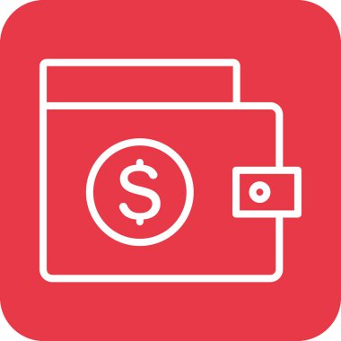 Cüzdan, para, çanta ikonu vektör görüntüsü. Finans ve Para için de kullanılabilir. Web uygulamalarında, mobil uygulamalarda ve yazdırma ortamlarında kullanılabilir.