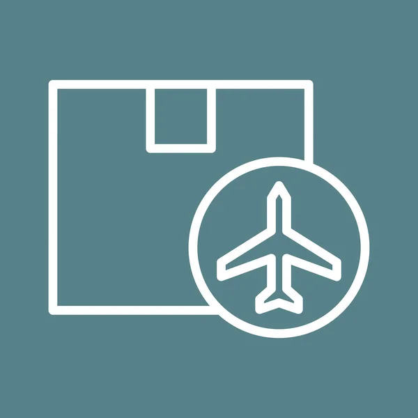 Hava Nakliye Uçak Hava Ikonu Vektör Görüntüsü Teslimat Lojistik Için — Stok Vektör
