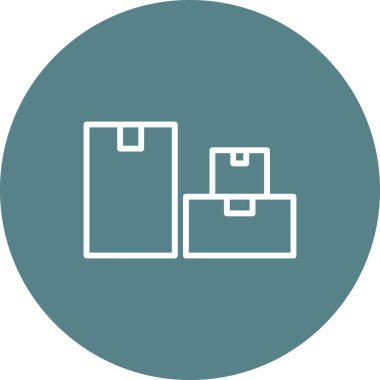 Kutular, kasalar, paket simgesi vektör resmi. Teslimat ve lojistik için de kullanılabilir. Web uygulamalarında, mobil uygulamalarda ve yazdırma ortamlarında kullanılabilir.
