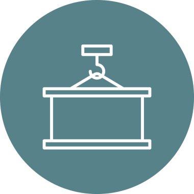 Kargo, konteyner, lojistik ikon vektör görüntüsü. Teslimat ve lojistik için de kullanılabilir. Web uygulamalarında, mobil uygulamalarda ve yazdırma ortamlarında kullanılabilir.