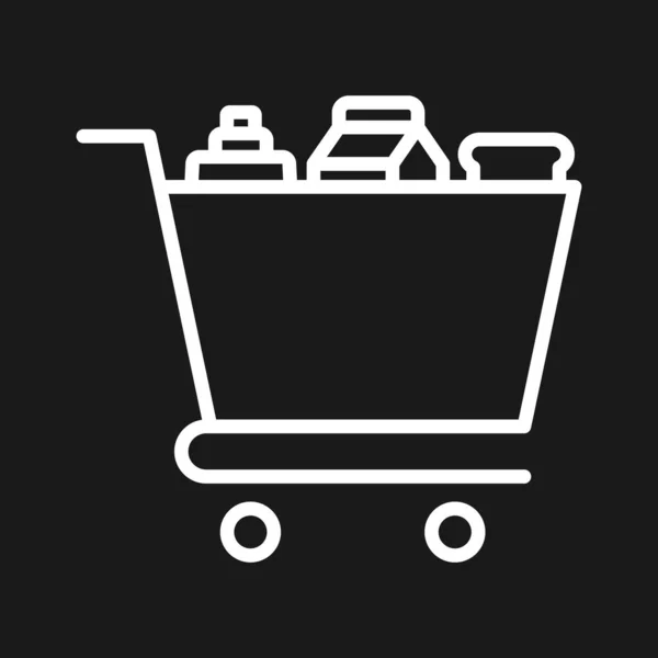 Lebensmittel Lebensmittel Shopping Icon Vektorbild Kann Auch Für Lieferung Und — Stockvektor