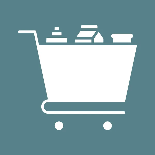 食品杂货 购物图标矢量图像 也可用于运输和物流 适用于网络应用 移动应用及印刷媒体 — 图库矢量图片