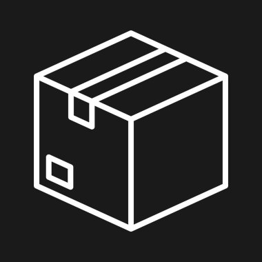 Kutu, paket, paket simgesi vektör görüntüsü. Teslimat ve lojistik için de kullanılabilir. Web uygulamalarında, mobil uygulamalarda ve yazdırma ortamlarında kullanılabilir.