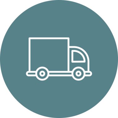 Teslimat, minibüs, ikon vektör görüntüsü gönderiliyor. Teslimat ve lojistik için de kullanılabilir. Web uygulamalarında, mobil uygulamalarda ve yazdırma ortamlarında kullanılabilir.