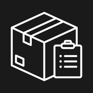 Paket, liste, simge vektör görüntüsü sipariş et. Teslimat ve lojistik için de kullanılabilir. Web uygulamalarında, mobil uygulamalarda ve yazdırma ortamlarında kullanılabilir.