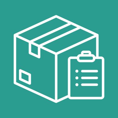 Paket, liste, simge vektör görüntüsü sipariş et. Teslimat ve lojistik için de kullanılabilir. Web uygulamalarında, mobil uygulamalarda ve yazdırma ortamlarında kullanılabilir.