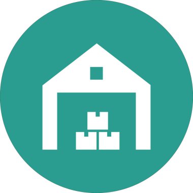 Depo, kasalar, depolama ikonu vektör görüntüsü. Teslimat ve lojistik için de kullanılabilir. Web uygulamalarında, mobil uygulamalarda ve yazdırma ortamlarında kullanılabilir.