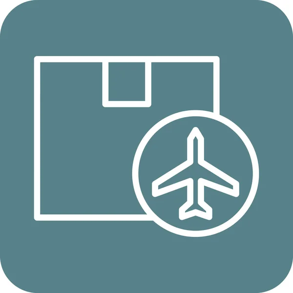 Luft Schifffahrt Flugzeug Luftikonikonenvektorbild Kann Auch Für Lieferung Und Logistik — Stockvektor