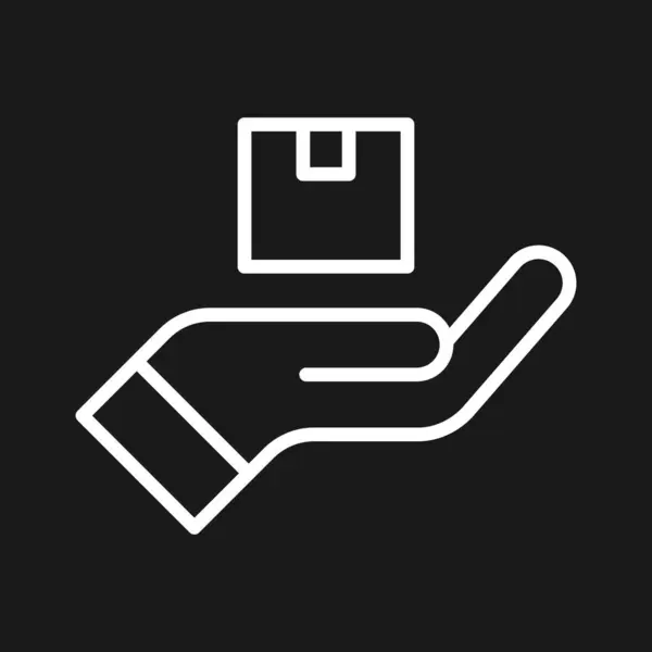 Levering Hand Pictogram Van Verpakking Vectorafbeelding Kan Ook Gebruikt Worden — Stockvector