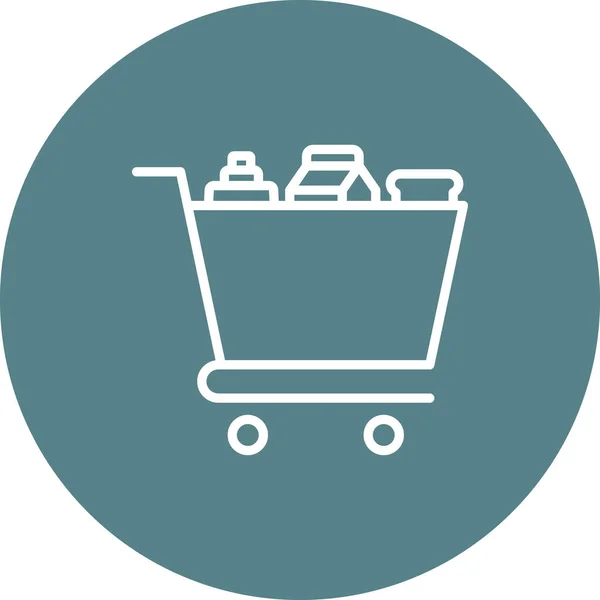 Lebensmittel Lebensmittel Shopping Icon Vektorbild Kann Auch Für Lieferung Und — Stockvektor
