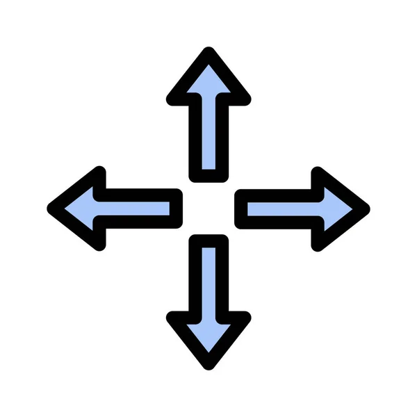 Flèche Développer Déplacer Icône Image Vectorielle Peut Également Être Utilisé — Image vectorielle