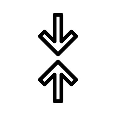 Yükseklik, boşluk, ok simgesi vektör görüntüsü. Müşteri desteği için de kullanılabilir. Web uygulamalarında, mobil uygulamalarda ve yazdırma ortamlarında kullanılabilir.