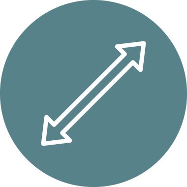 Yeniden boyutlandır, ok, ekran simgesi vektör görüntüsü. Müşteri desteği için de kullanılabilir. Web uygulamalarında, mobil uygulamalarda ve yazdırma ortamlarında kullanılabilir.