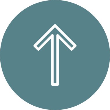 Yukarı ok simgesi vektör görüntüsü. Müşteri desteği için de kullanılabilir. Web uygulamalarında, mobil uygulamalarda ve yazdırma ortamlarında kullanılabilir.