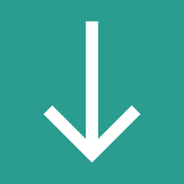 Abajo Imagen Vectorial Icono Flecha También Puede Utilizar Para Atención — Vector de stock
