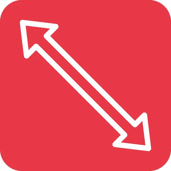 Redimensionar Seta Imagem Vetor Ícone Tela Também Pode Ser Usado —  Vetores de Stock