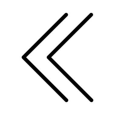 Ok, geri, önceki simge vektör görüntüsü. Oklar ve işaretler için de kullanılabilir. Web uygulamalarında, mobil uygulamalarda ve yazdırma ortamlarında kullanılabilir.