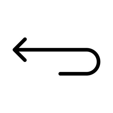 Ok, geri, simge vektör resmini geri getir. Oklar ve işaretler için de kullanılabilir. Web uygulamalarında, mobil uygulamalarda ve yazdırma ortamlarında kullanılabilir.