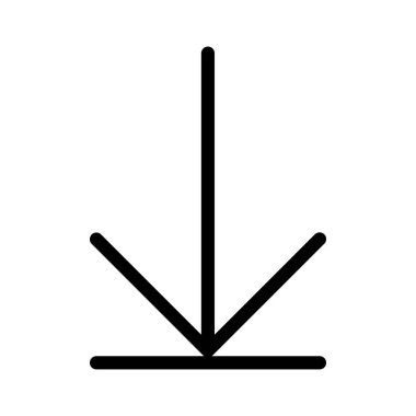 Ok, aşağı, indir, simge vektör görüntüsünü sonlandır. Oklar ve işaretler için de kullanılabilir. Web uygulamalarında, mobil uygulamalarda ve yazdırma ortamlarında kullanılabilir.