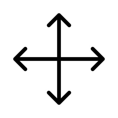 Ok, büyüt, tam ekran ikon vektör görüntüsü. Oklar ve işaretler için de kullanılabilir. Web uygulamalarında, mobil uygulamalarda ve yazdırma ortamlarında kullanılabilir.