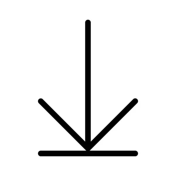 Arrow Download End Icon Vector Image Lze Také Použít Pro — Stockový vektor