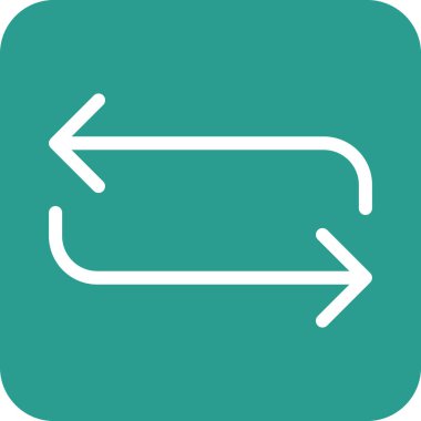 Değişim, döngü, ikon vektör görüntüsünü tekrarla. Oklar ve işaretler için de kullanılabilir. Web uygulamalarında, mobil uygulamalarda ve yazdırma ortamlarında kullanılabilir.