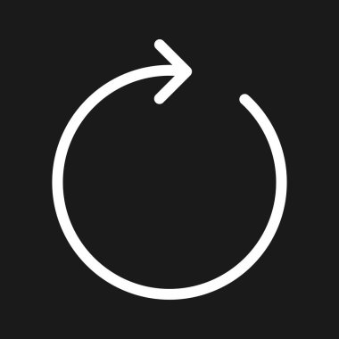 İlerleme, yenilenme, simge vektör görüntüsünü döndürme. Oklar ve işaretler için de kullanılabilir. Web uygulamalarında, mobil uygulamalarda ve yazdırma ortamlarında kullanılabilir.