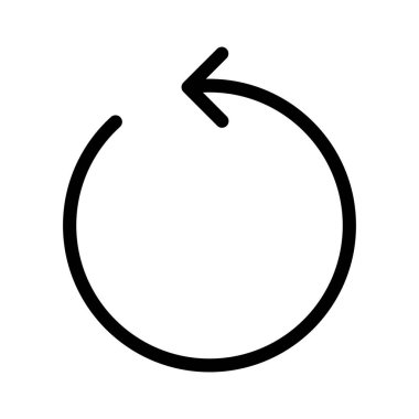 İlerleme, yenilenme, simge vektör görüntüsünü döndürme. Oklar ve işaretler için de kullanılabilir. Web uygulamalarında, mobil uygulamalarda ve yazdırma ortamlarında kullanılabilir.