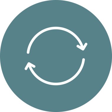 İlerleme, yenilenme, simge vektör görüntüsünü döndürme. Oklar ve işaretler için de kullanılabilir. Web uygulamalarında, mobil uygulamalarda ve yazdırma ortamlarında kullanılabilir.