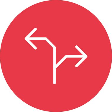 Sağ, sol, yön ikon vektör görüntüsü. Oklar ve işaretler için de kullanılabilir. Web uygulamalarında, mobil uygulamalarda ve yazdırma ortamlarında kullanılabilir.