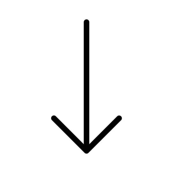 Dolů Vektorový Obrázek Šipky Lze Také Použít Pro Šipky Znaky — Stockový vektor
