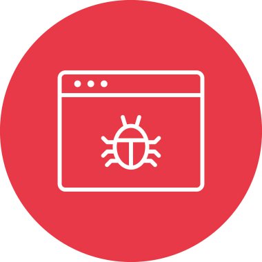 Hata, web sayfası, düzeltme, web sitesi simgesi vektör resmi. Ağ ve veri paylaşımı için de kullanılabilir. Web uygulamalarında, mobil uygulamalarda ve yazdırma ortamlarında kullanılabilir.