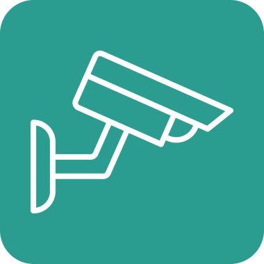 CCTV, kamera, güvenlik ikonu vektör görüntüsü. Ağ ve veri paylaşımı için de kullanılabilir. Web uygulamalarında, mobil uygulamalarda ve yazdırma ortamlarında kullanılabilir.