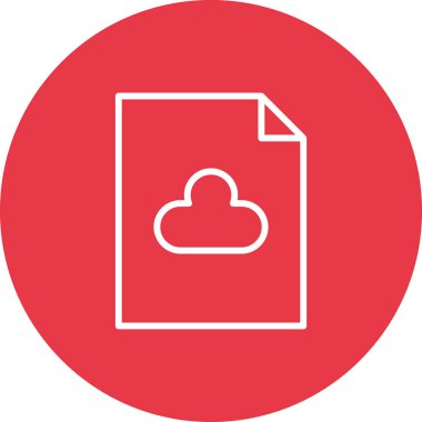 Belge, bulut, dosya simgesi vektör görüntüsü. Ağ ve veri paylaşımı için de kullanılabilir. Web uygulamalarında, mobil uygulamalarda ve yazdırma ortamlarında kullanılabilir.