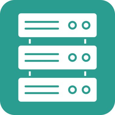 Çoklu, sunucular, veritabanı, depolama simgesi vektör görüntüsü. Ağ ve veri paylaşımı için de kullanılabilir. Web uygulamalarında, mobil uygulamalarda ve yazdırma ortamlarında kullanılabilir.