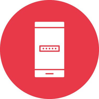 Parola, mobil, giriş simgesi vektör resmi. Ağ ve veri paylaşımı için de kullanılabilir. Web uygulamalarında, mobil uygulamalarda ve yazdırma ortamlarında kullanılabilir.