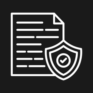 Güvenli, belge, kalkan simgesi vektör görüntüsü. Ağ ve veri paylaşımı için de kullanılabilir. Web uygulamalarında, mobil uygulamalarda ve yazdırma ortamlarında kullanılabilir.