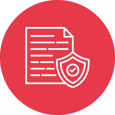 Güvenli, belge, kalkan simgesi vektör görüntüsü. Ağ ve veri paylaşımı için de kullanılabilir. Web uygulamalarında, mobil uygulamalarda ve yazdırma ortamlarında kullanılabilir.
