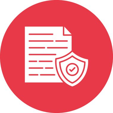 Güvenli, belge, kalkan simgesi vektör görüntüsü. Ağ ve veri paylaşımı için de kullanılabilir. Web uygulamalarında, mobil uygulamalarda ve yazdırma ortamlarında kullanılabilir.