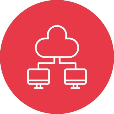 Paylaşılan, bulut, sistem, ağ simgesi vektör görüntüsü. Ağ ve veri paylaşımı için de kullanılabilir. Web uygulamalarında, mobil uygulamalarda ve yazdırma ortamlarında kullanılabilir.